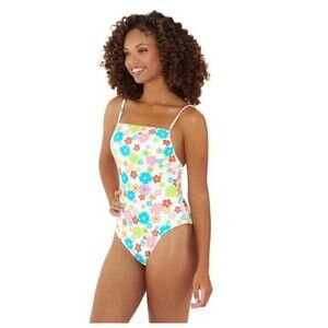 NINETY NINE Degrees 90’s Y2K Ditzy Floral One Piece Open Back Swimsuit Small